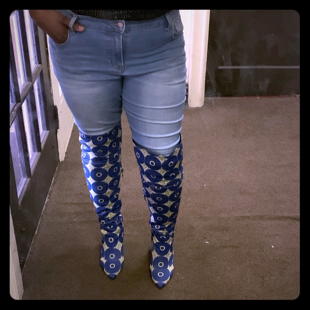 Ofuure Idara thigh high boots worn once!